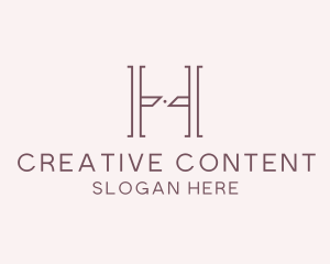 Luxury Serif Letter H Company logo design