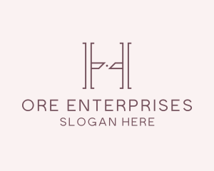 Luxury Serif Letter H Company logo design