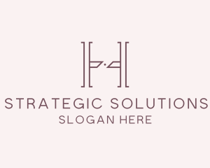 Luxury Serif Letter H Company logo design