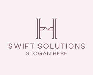 Luxury Serif Letter H Company logo design