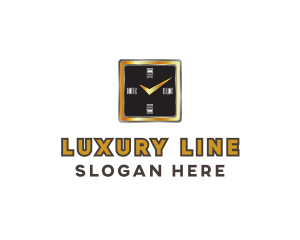 Luxury Checkmark Watch logo design