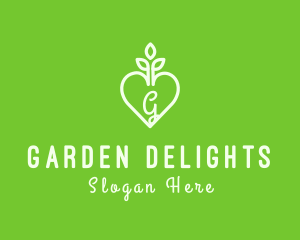 Gardening Heart Planter logo design