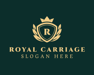 Wreath Crown Shield logo design