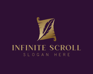 Quill Scroll Stationery logo design