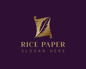 Quill Scroll Stationery logo design