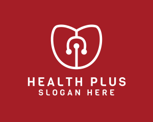 Stethoscope Tulip Health logo design