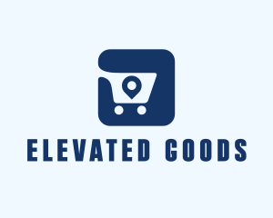 Shopping Cart Location logo design