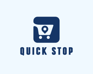 Shopping Cart Location logo design