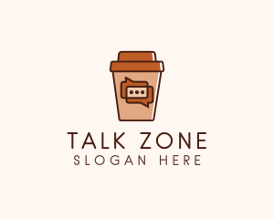 Coffee Cup Chat  logo design