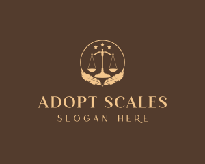 Justice Scale Notary logo design