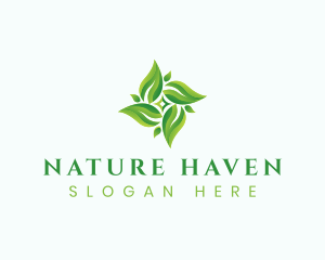 Natural Herbal Leaves logo design