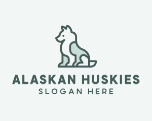 Husky Dog Pet logo