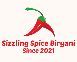 Walking Chili Pepper logo design