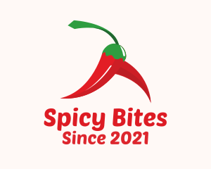 Walking Chili Pepper logo