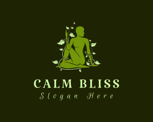 Organic Wellness Meditation logo design