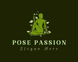 Organic Wellness Meditation logo design