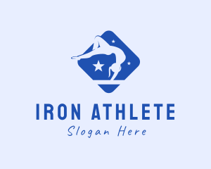 American Gymnast Athlete logo design