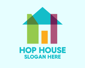 Abstract Shape House logo design