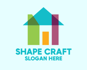 Abstract Shape House logo design