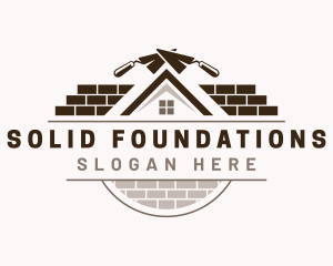 Masonry Bricklaying Contractor logo design