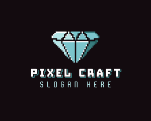 Jewelry Diamond Pixel logo design