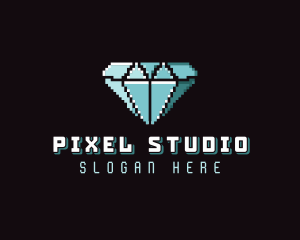 Jewelry Diamond Pixel logo design