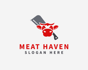 Steak Meat Butcher logo design