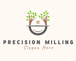 Forest House Lumber Mill logo design