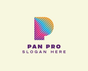 Printing Press Letter P logo design