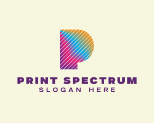 Printing Press Letter P logo design