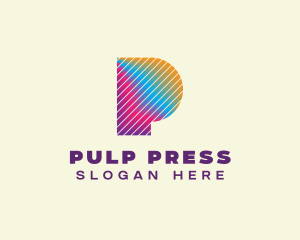 Printing Press Letter P logo design