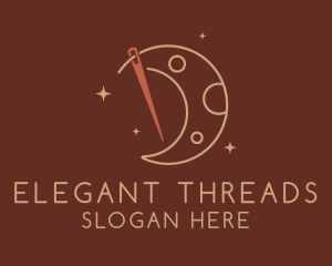 Moon Needle Thread logo design