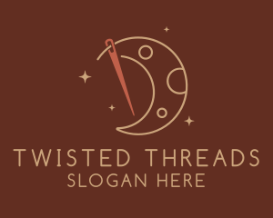 Moon Needle Thread logo design