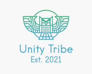 Tribal Owl Outline  logo