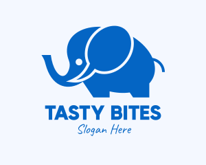 Blue Elephant Chat Logo