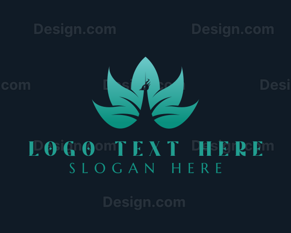 Gradient Leaf Peacock Logo