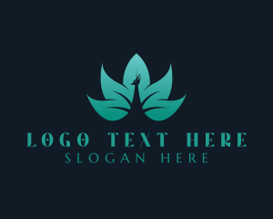 Gradient Leaf Peacock logo