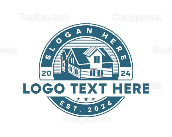 Roofing House Residential Logo