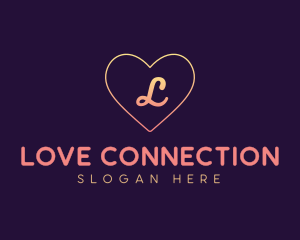 Minimalist Gradient Heart logo design