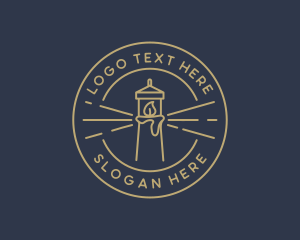 Lighthouse Candle Flame logo