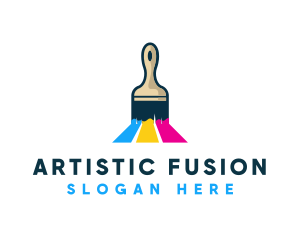 Artist Paintbrush Painting logo design