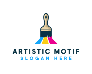 Artist Paintbrush Painting logo design