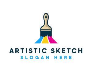 Artist Paintbrush Painting logo design