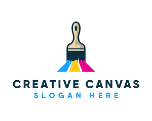 Artist Paintbrush Painting logo design