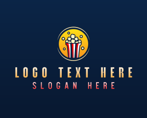Snack - Popcorn Snack Food logo design