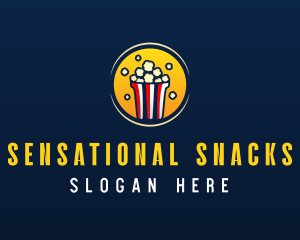 Popcorn Snack Food logo design