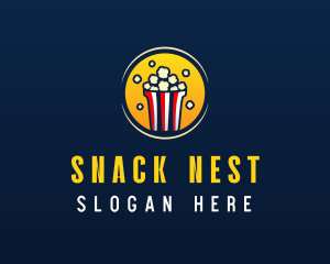 Popcorn Snack Food logo design