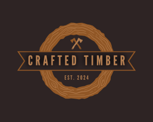 Carpentry Wood Axe logo design