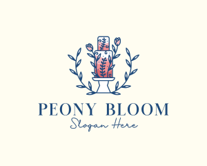 Floral Bloom Cake logo design