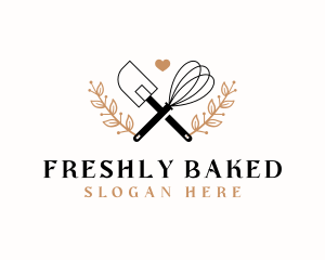 Baking Whisk Spatula logo design